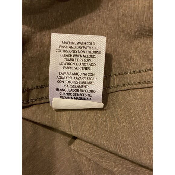 Swiss Tech Shirt Mens 2XL Brown Button Hiking Chest Pocket Techwear Atheisure - Picture 6 of 11